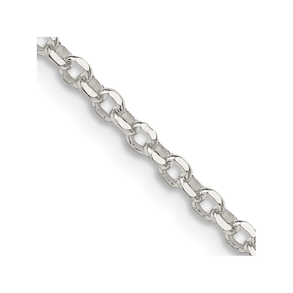 Sterling Silver 2.6mm Diamond-cut Cable Chain 26 Inches