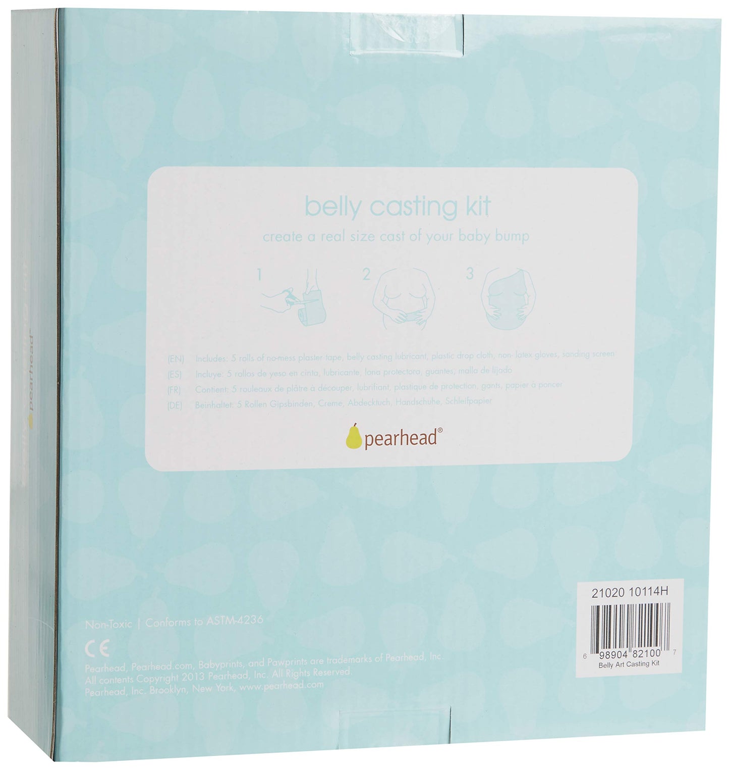 Pearhead Baby Belly Casting Kit for Expecting Mothers, White