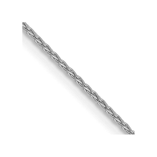 14K White Gold 14 inch 1mm Parisian Wheat with Lobster Clasp Chain