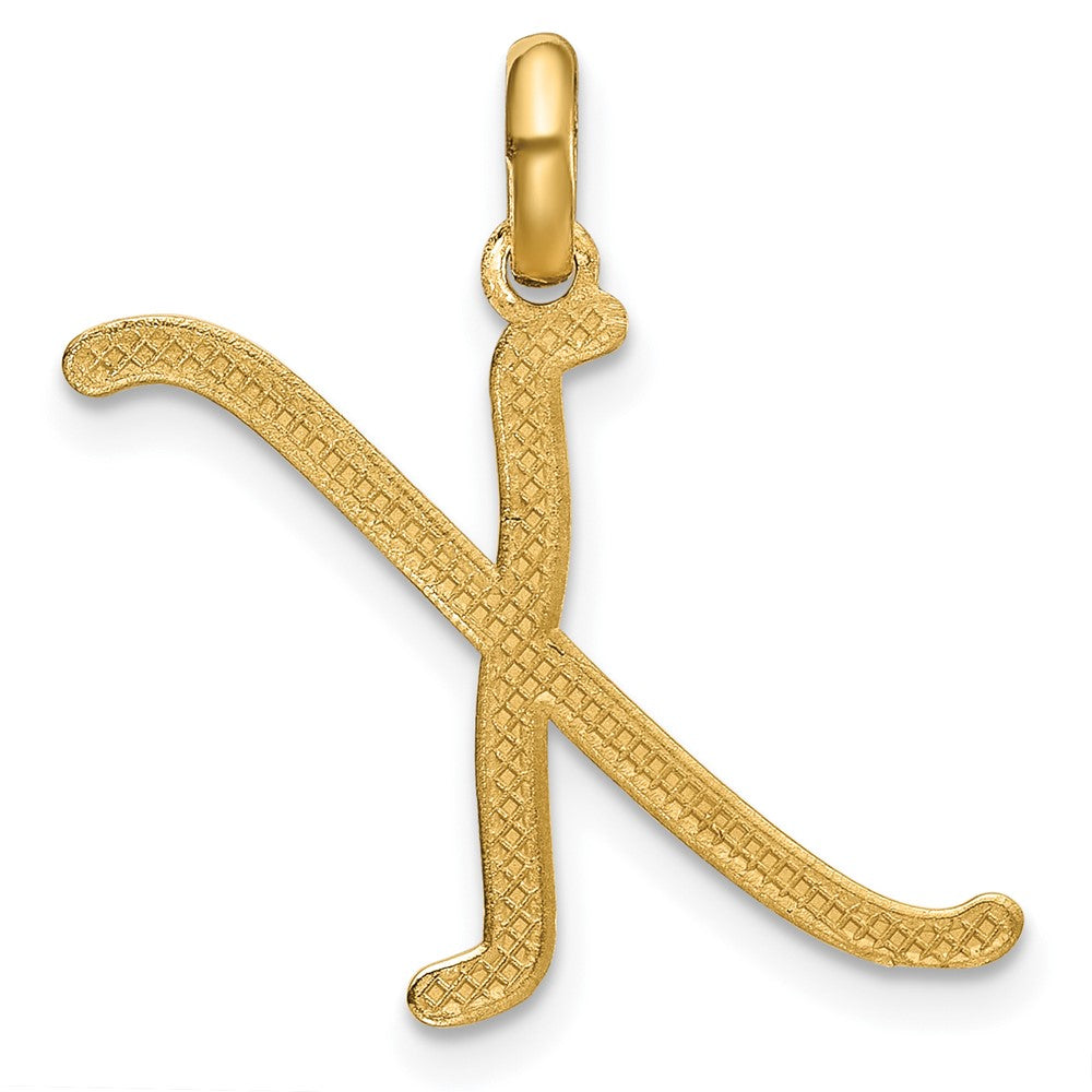 14k Yellow Gold Fancy Letter X