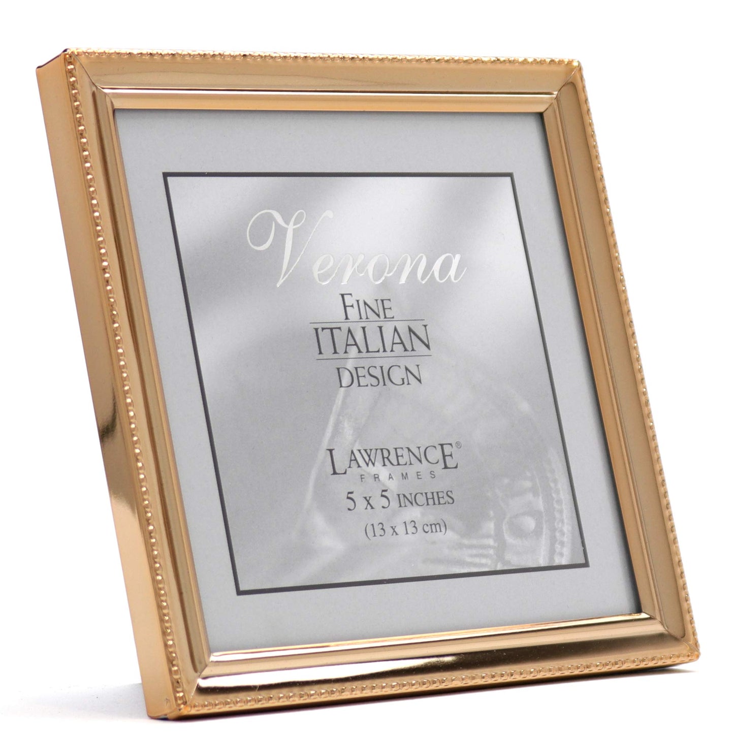 Lawrence Frames 5.16" x 5.16" Metal Picture Frame, Gold