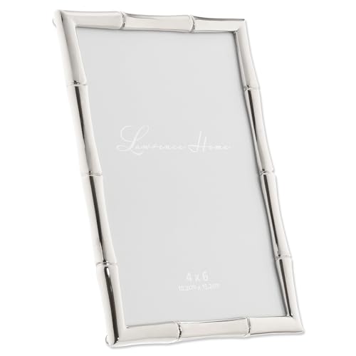 Lawrence Frames 710146 Silver Metal Bamboo 4x6 Picture Frame