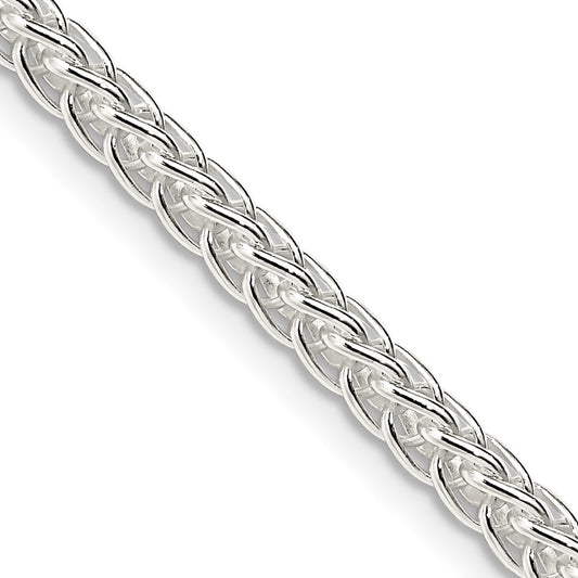 Sterling Silver 3mm Square Spiga Chain 22 Inches