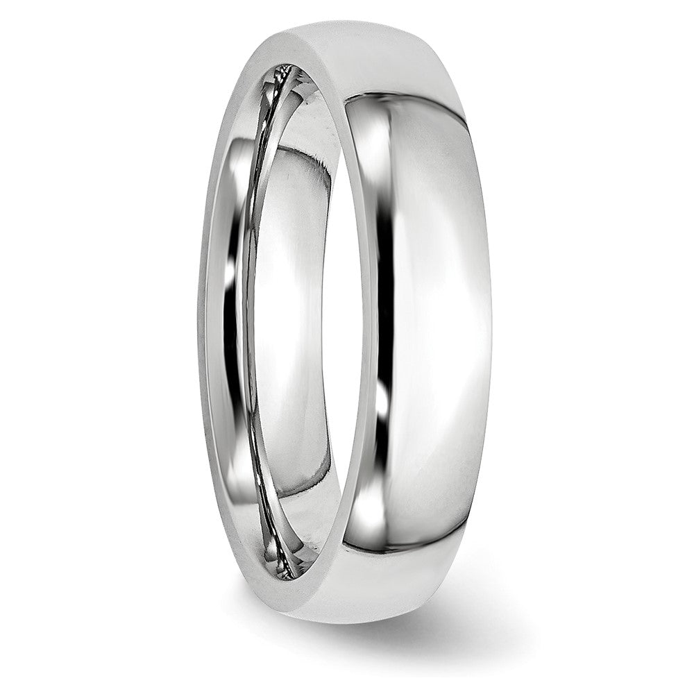 Cobalt Polished 5mm Half Round Band Size - 9.5
