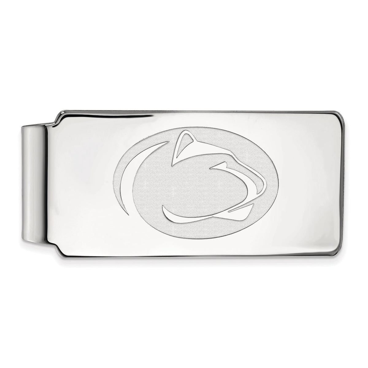 Sterling Silver Rhodium-plated LogoArt Penn State University Lion Money Clip Q-SS027PSU