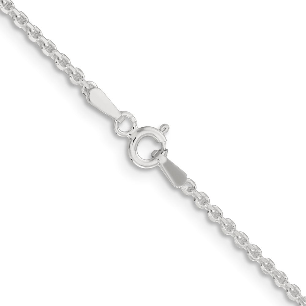 Sterling Silver 1.85mm Diamond-cut Forzantina Cable Chain 24 Inches
