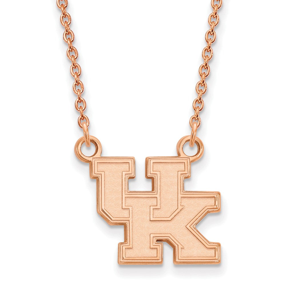 Sterling Silver Rose Gold-plated LogoArt University of Kentucky Small Penda