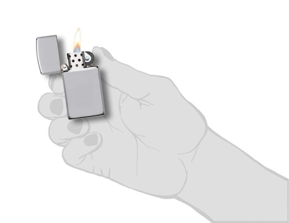 Zippo Slim Polished Chrome Pocket Lighter