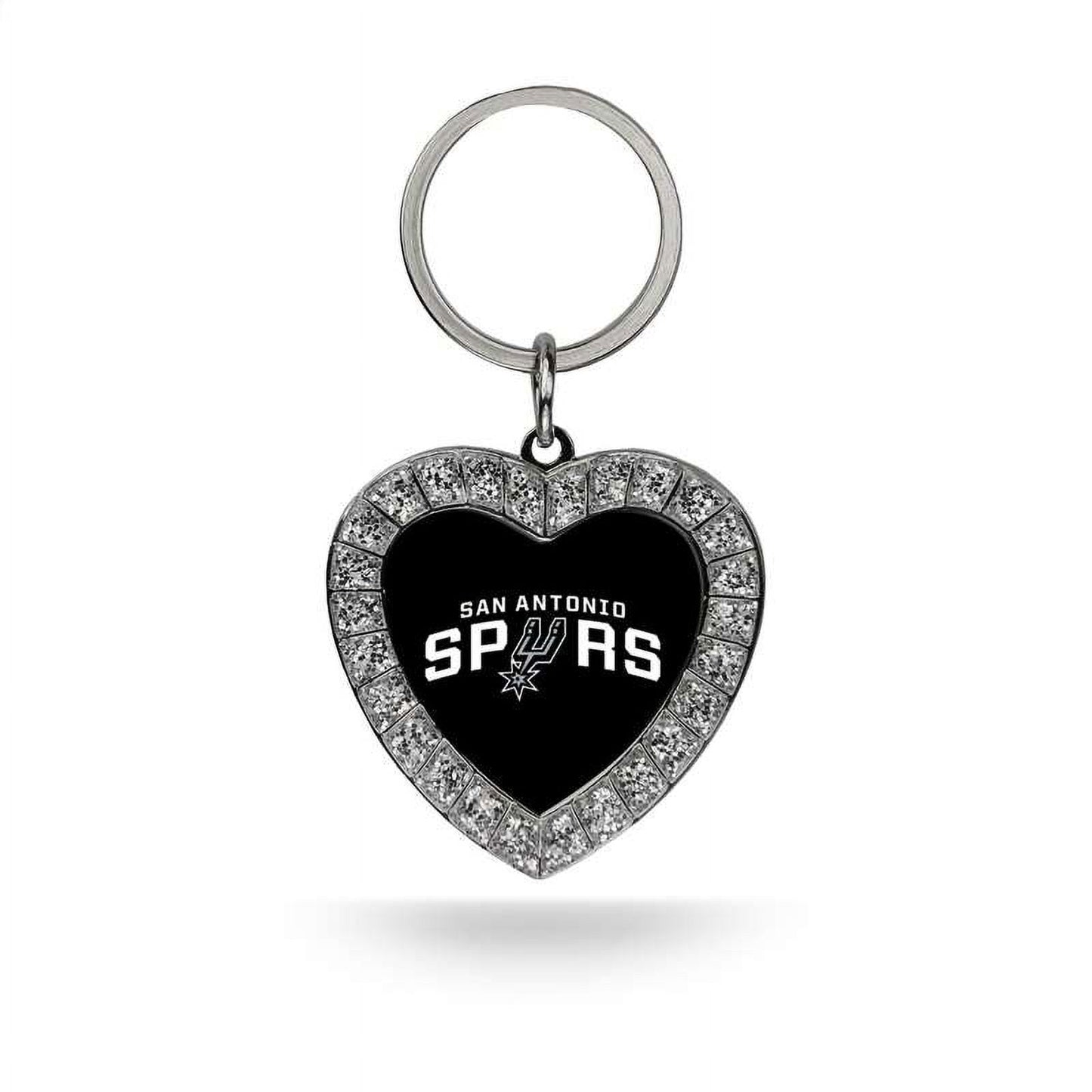 NBA San Antonio Spurs Rhinestone Heart Key Ring QGC7926