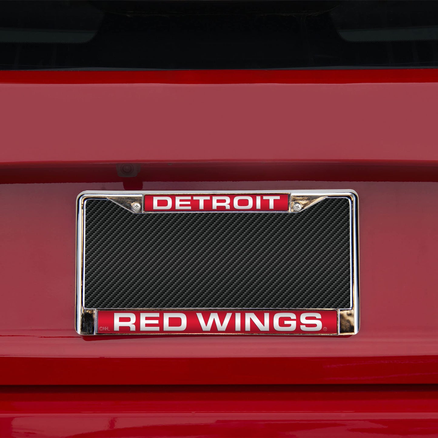 Detroit Hockey Red-Wing's Chrome Metal Laser Cut License Plate Frame