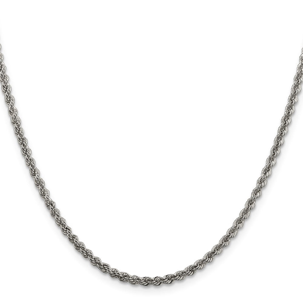Sterling Silver 2.5mm Solid Rope Chain 18 Inches