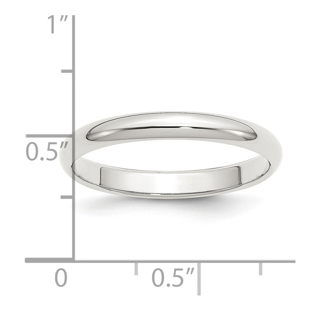 Sterling Silver 3mm Half Round Size 12.5 Band