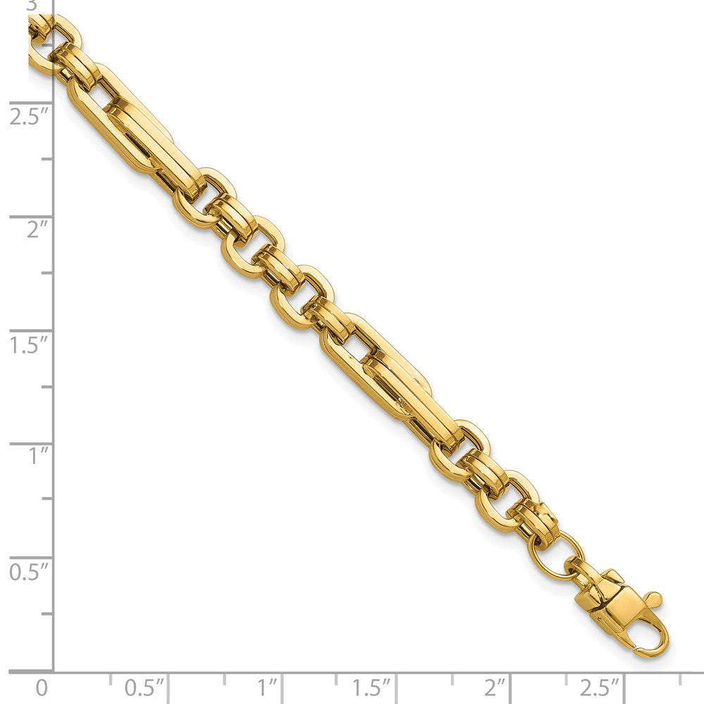 14K Polished Fancy Link Bracelet 7.75  inches