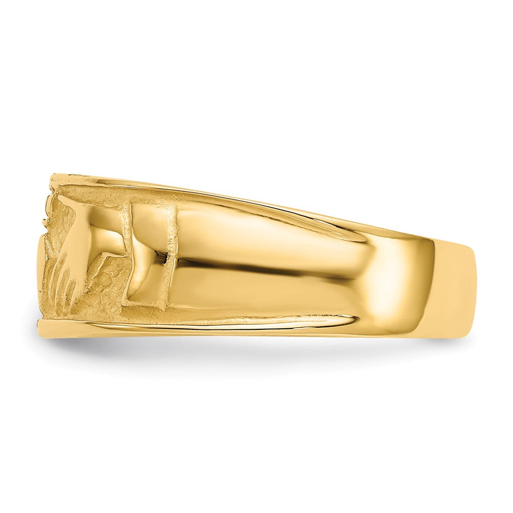 14k Ladies Claddagh Band Size 6