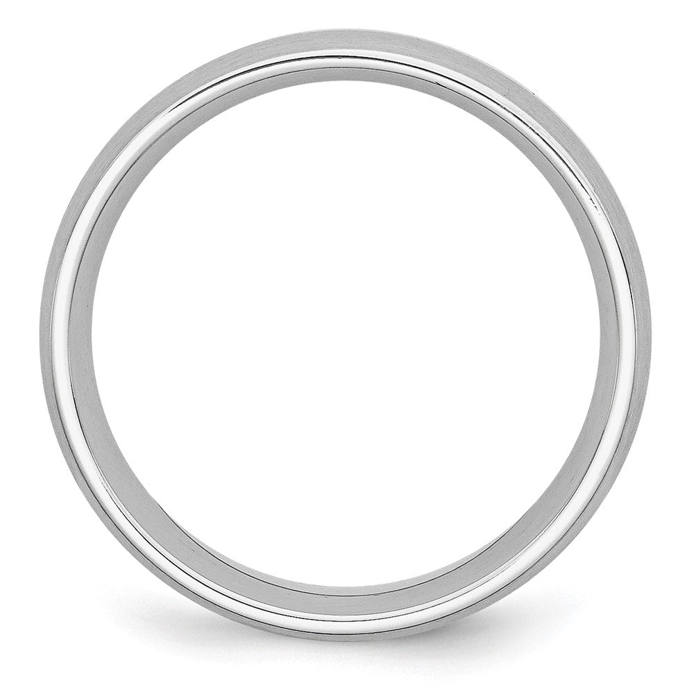 Cobalt Sterling Silver Inlay Satin 8mm Band Size - 7.5