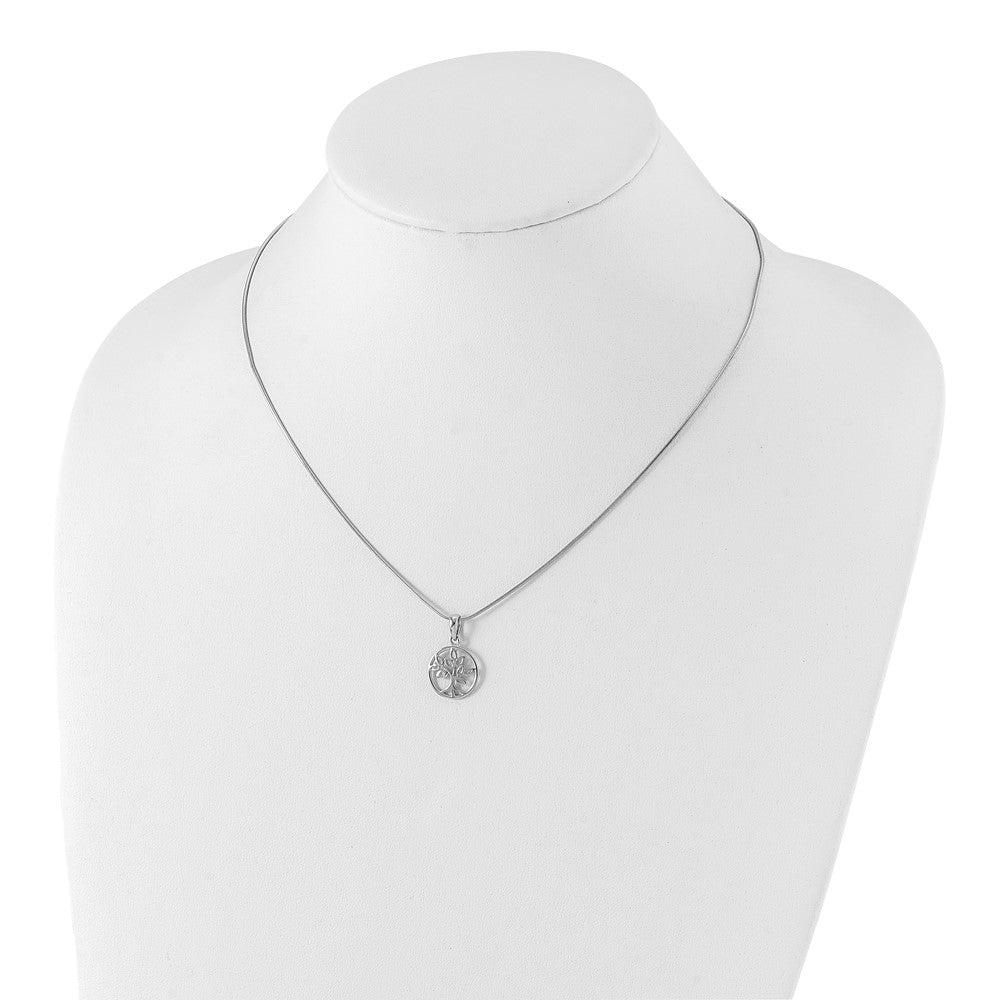 White Ice Sterling Silver Rhodium-plated 18 Inch Diamond Tree Necklace with 2 Inch Extender 18 Inches