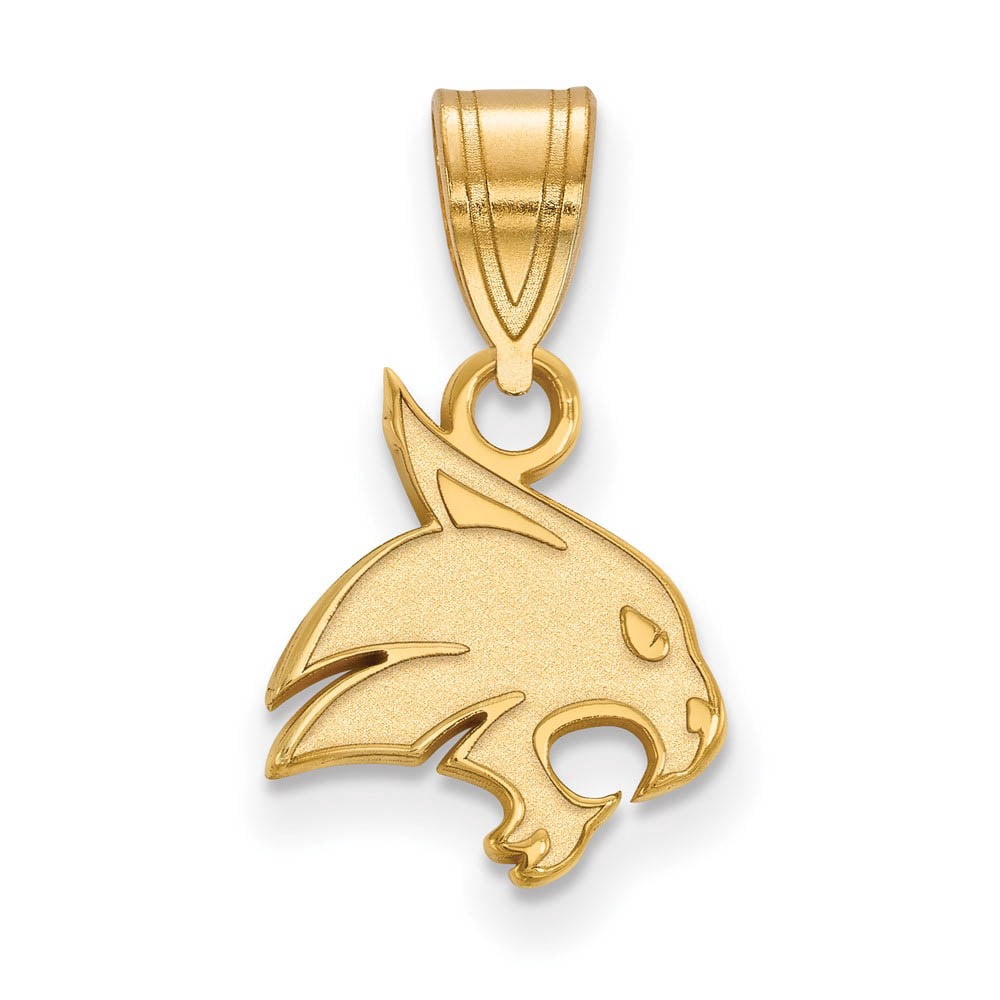 14k Gold LogoArt Texas State University Bobcat Small Pendant Q4Y002TST