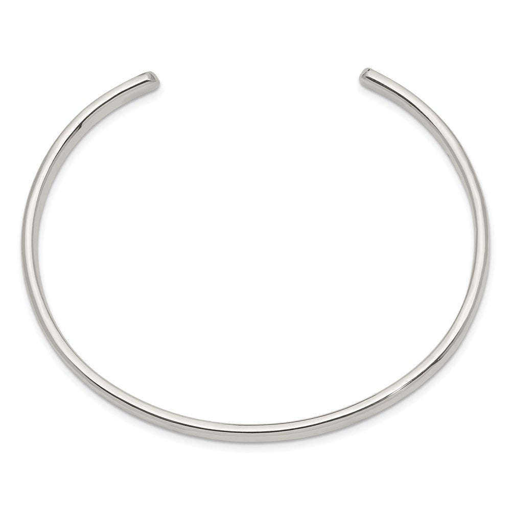 Sterling Silver 4mm Cuff Bangle 7 inches