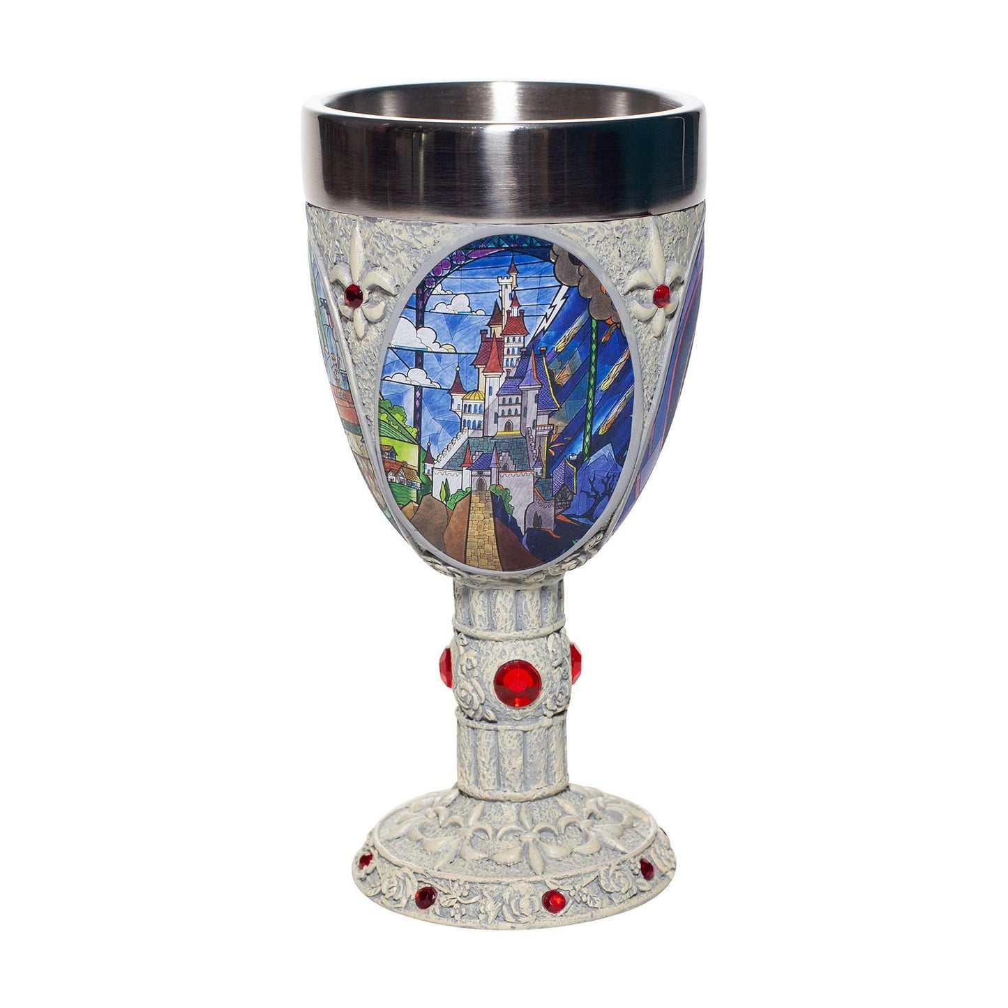 Enesco Disney Showcase Beauty and the Beast Chalice 7in H