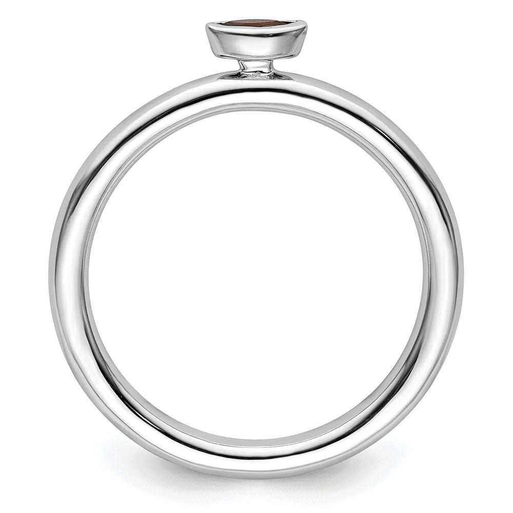 Sterling Silver Stackable Expressions Garnet Ring Size -6