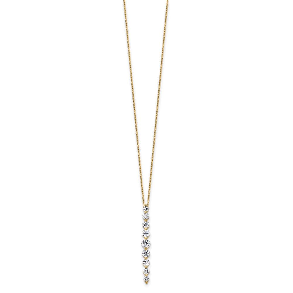 True Origin 14k 1 carat Lab Grown Diamond VS DEF 18 inch Vertical Slide Necklace