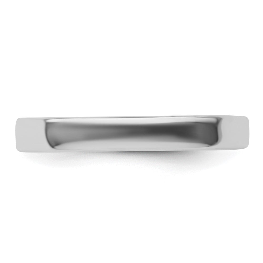 Sterling Silver Stackable Expressions Rhodium Ring Size -6
