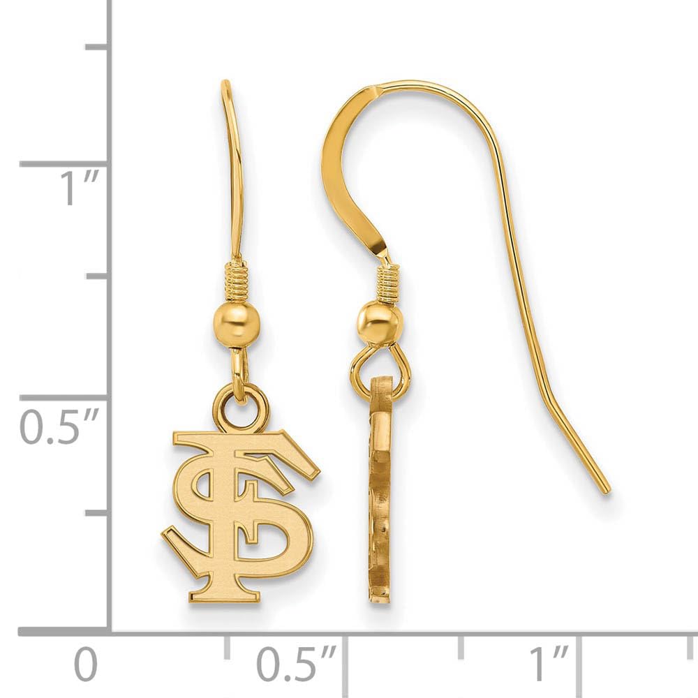 Women's Florida State Seminoles Gold Plated XS Dangle Earrings