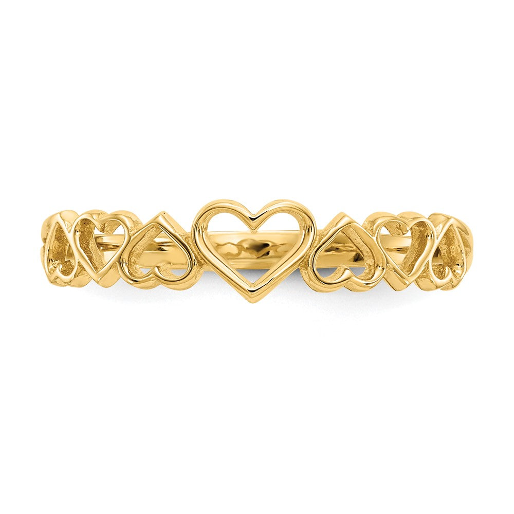 14k Hearts Ring Size 7
