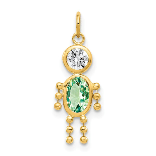 10k August Boy Birthstone Charm