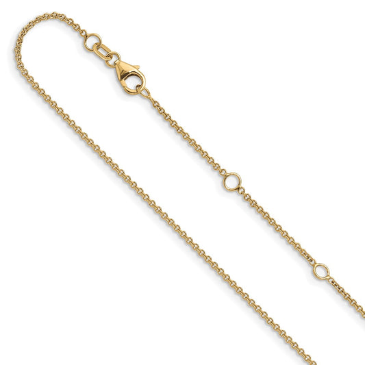 10k 1.4mm Round Cable 1in+1in Adjustable Chain