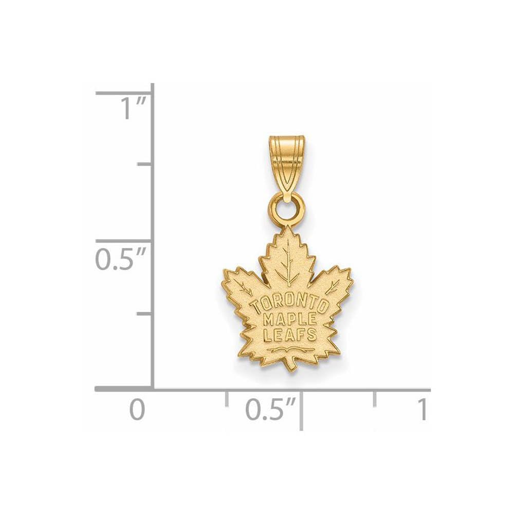 14K Yellow Gold NHL LogoArt Toronto Maple Leafs Small Pendant