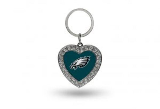 Philadelphia Eagles Bling Rhinestone Heart Keychain
