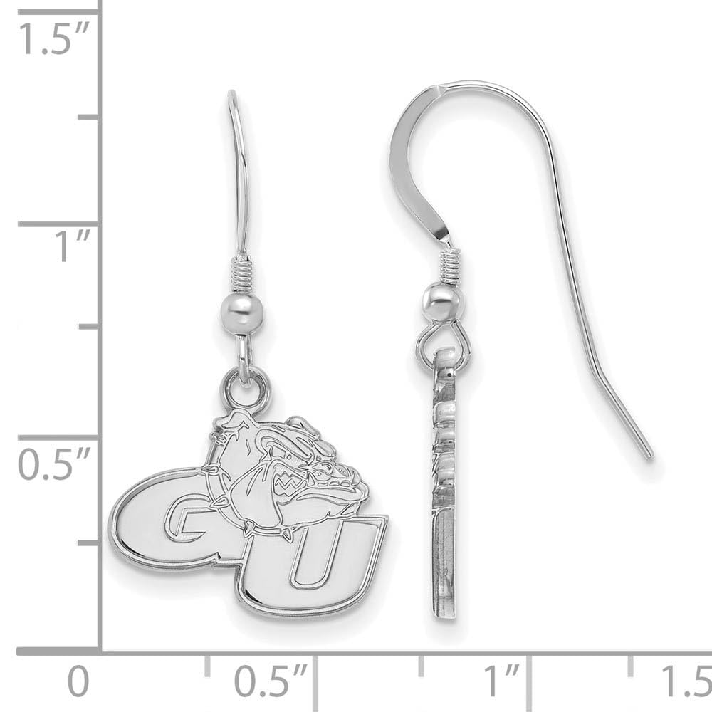 LogoArt Sterling Silver Gonzaga University Small Dangle Earrings Wire