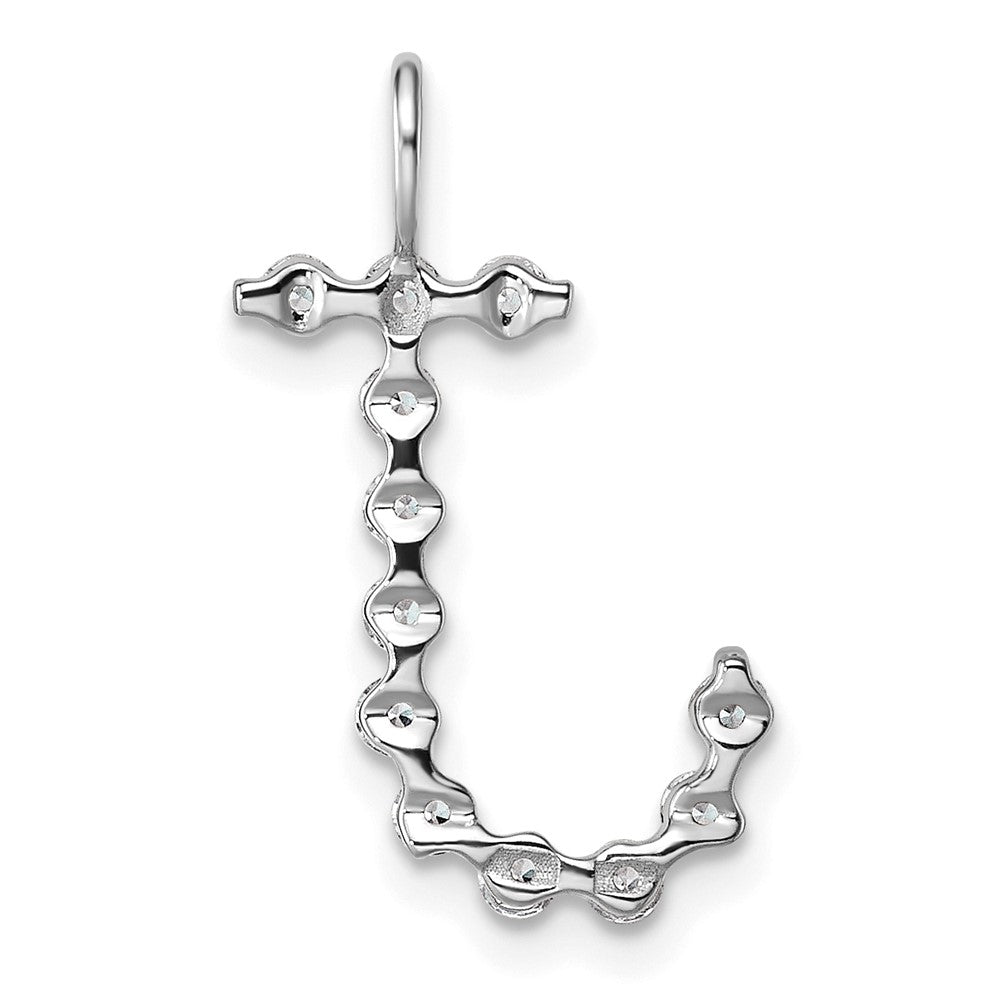 True Origin 14k White Gold 3/8 carat Lab Grown Diamond VS DEF Alphabet J Pendant