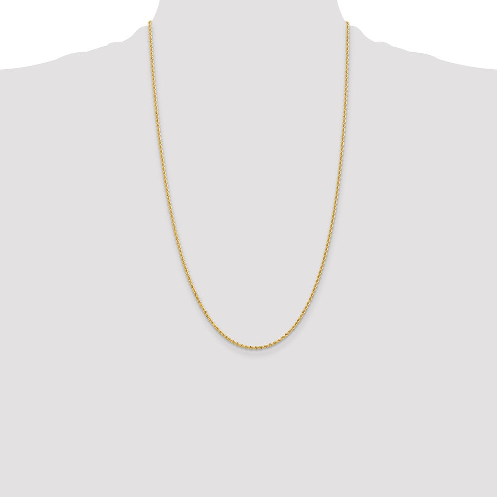 10k 2mm Regular Rope Chain