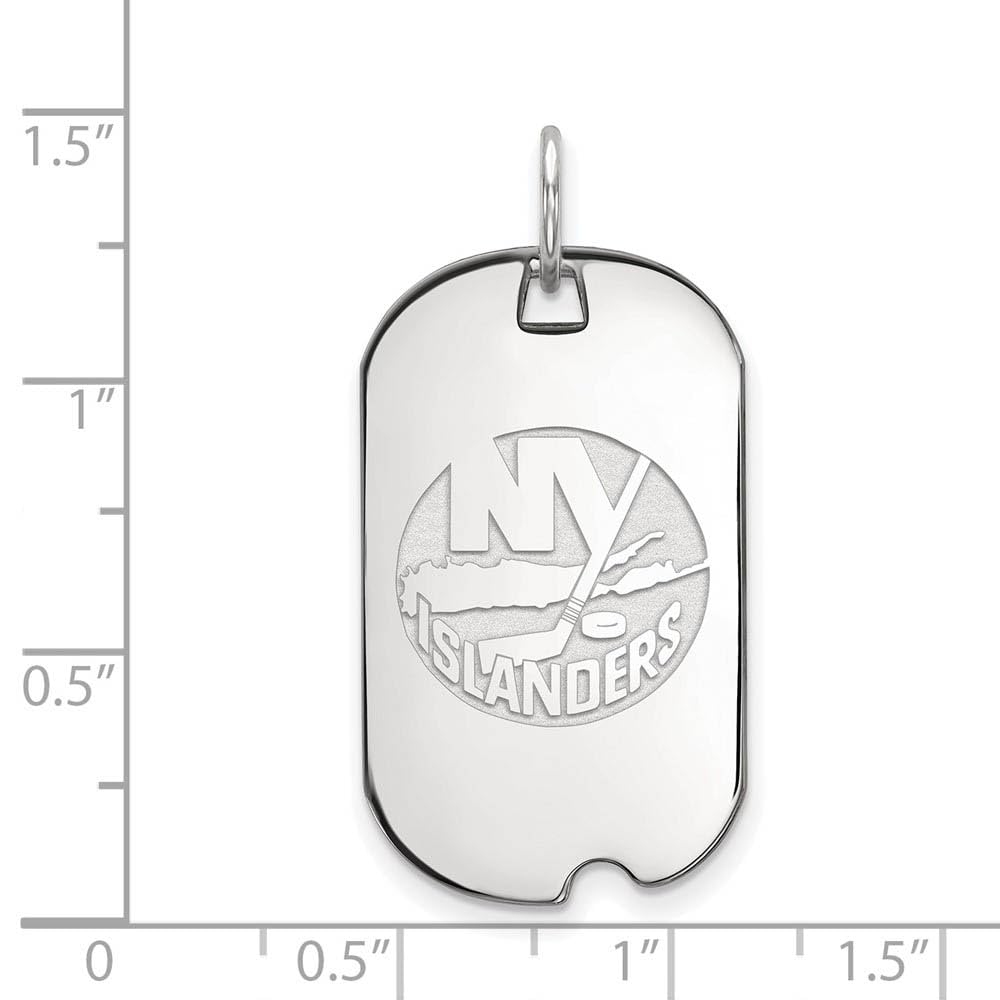 Women's New York Islanders Sterling Silver Small Dog Tag
