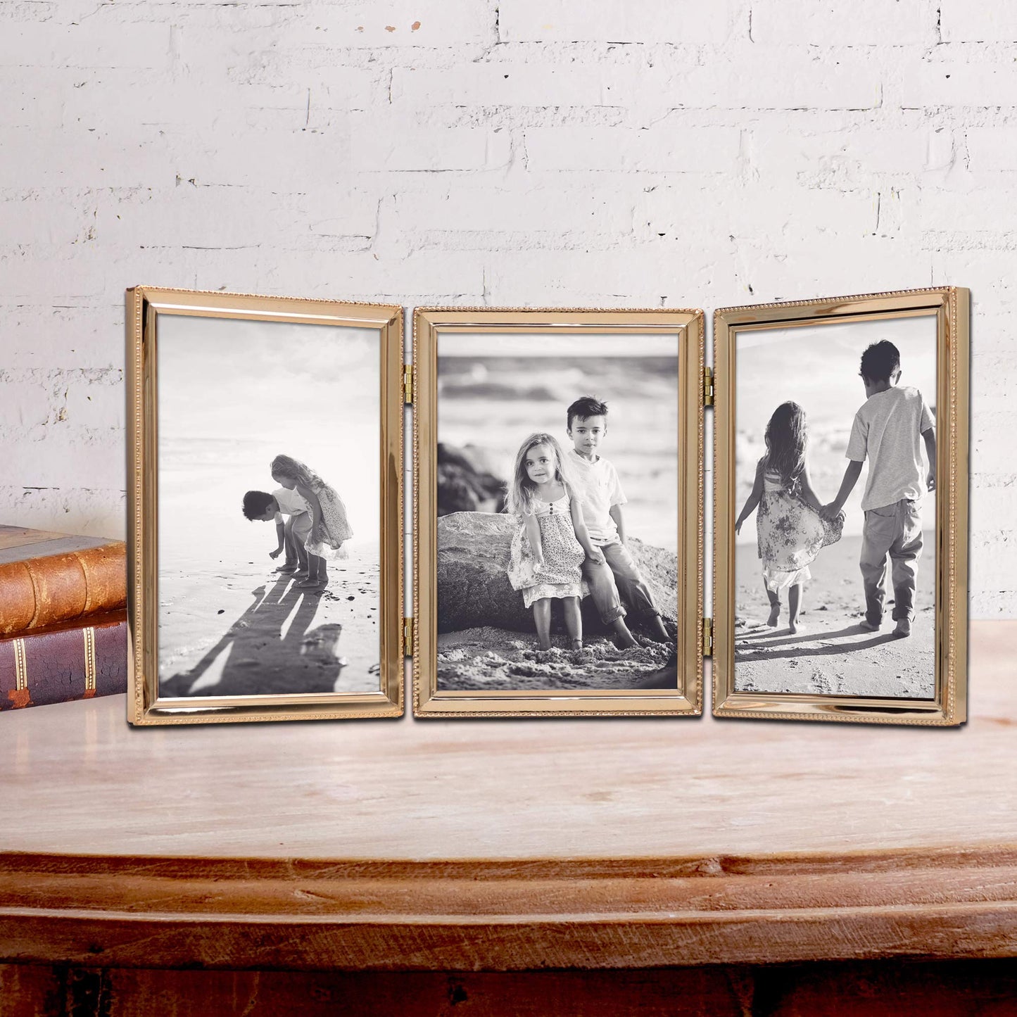 Lawrence Frames 7.17" x 15.63" Metal Picture Frame, Gold