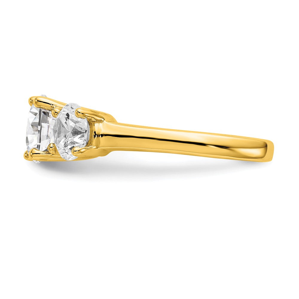 True Origin 14K 1 carat Lab Grown Diamond VS/SI  D E F  Semi Mount Peg Set Ring