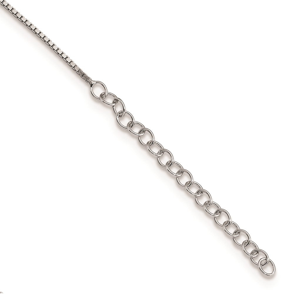 Brilliant Embers Sterling Silver Rhodium-plated 22 Stone 18 inch Micro Pav‚ CZ Arrow Heart Necklace with 2 Inch Extender 18 Inches