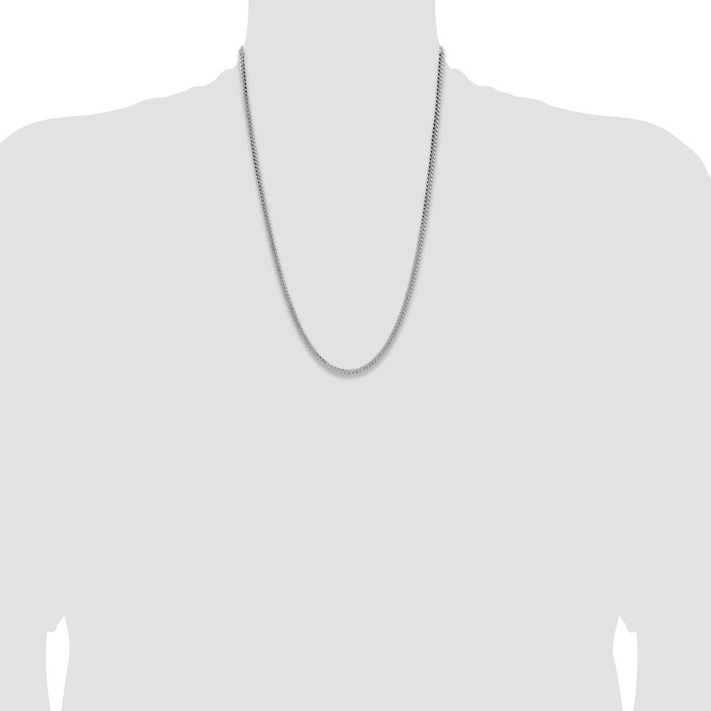 Sterling Silver 3.25mm Domed Curb Chain 24 Inches
