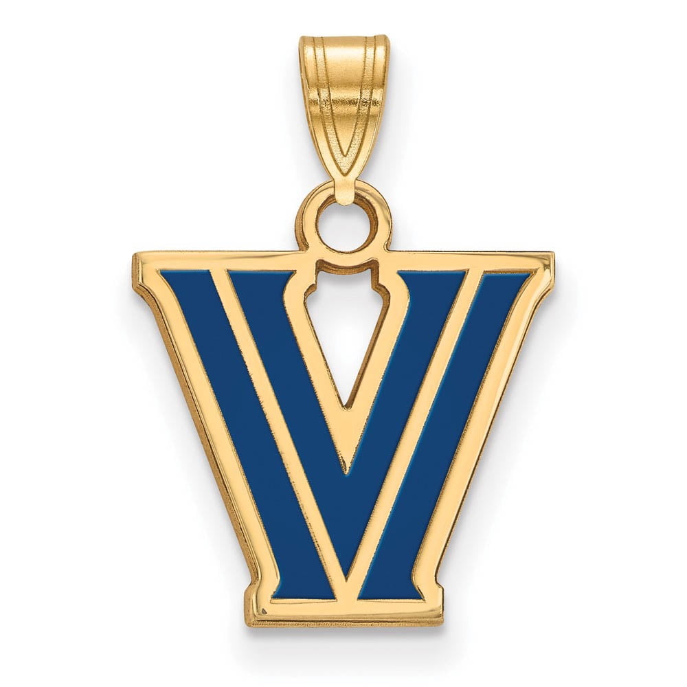 Logoart Sterling Silver Gp Villanova University Small Enamel Pendant