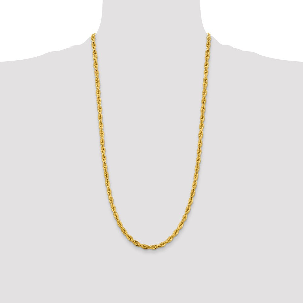 10k 4.75mm Semi-Solid Rope Chain