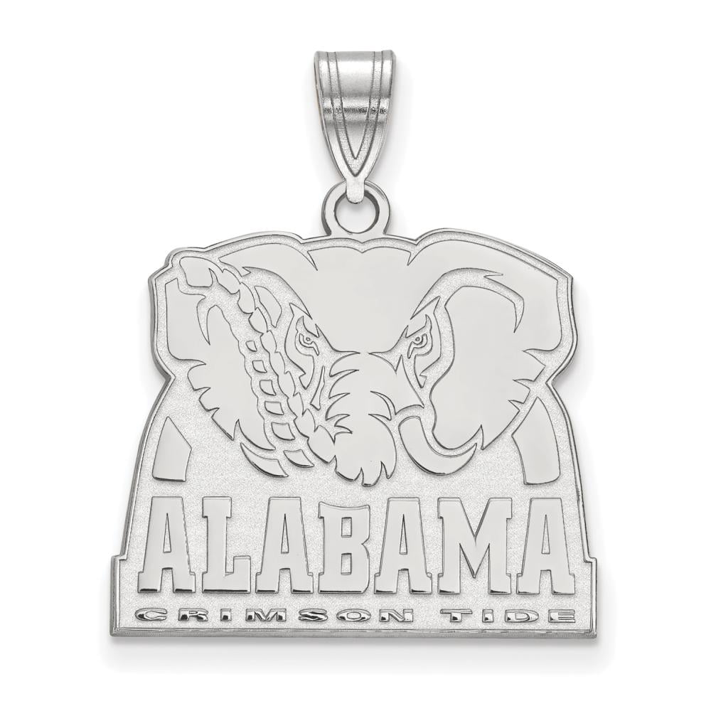 Sterling Silver U. of Alabama Large Logo Pendant