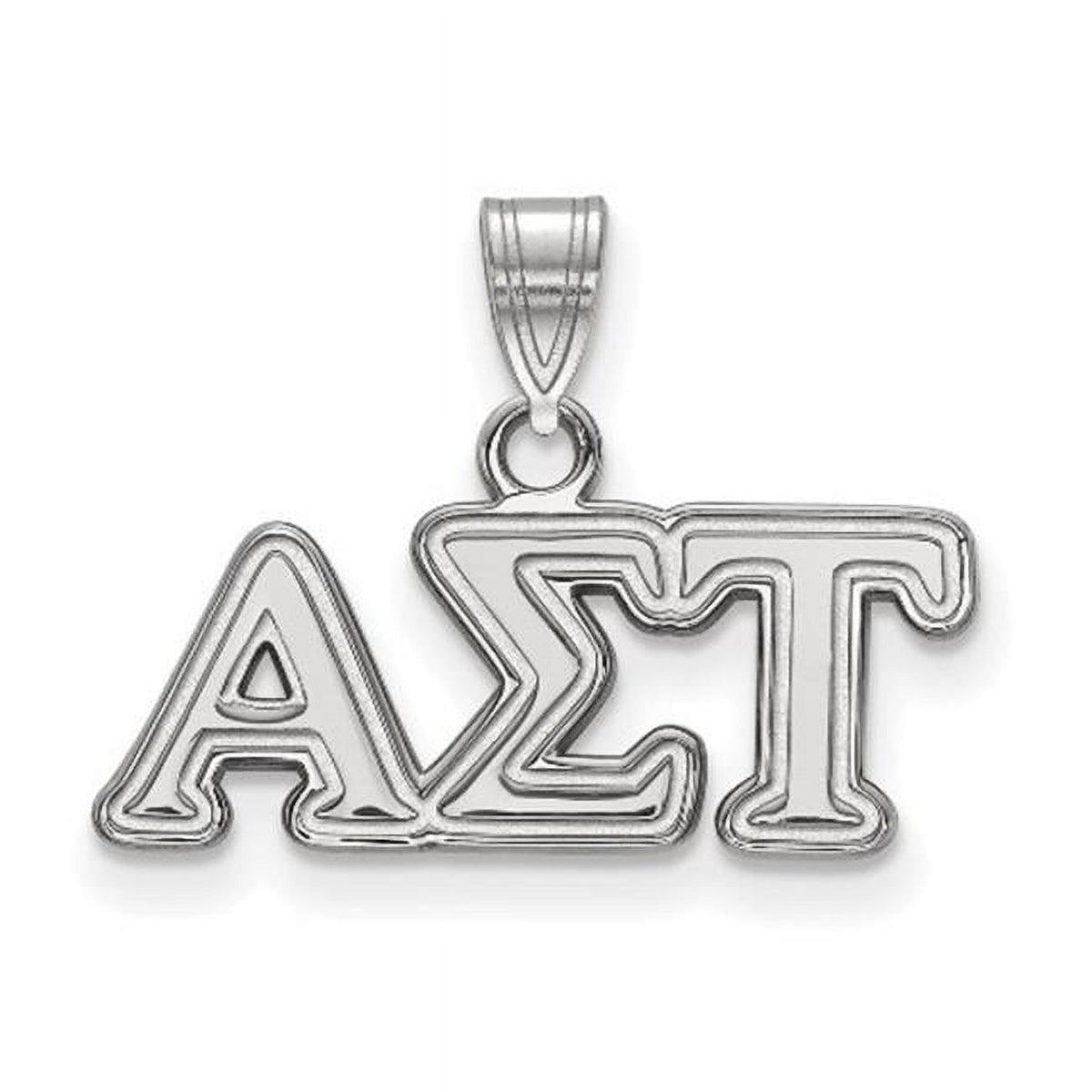 Sterling Silver Official Licensed Greek Sororities Alpha Sigma Tau (???) Small Pendant