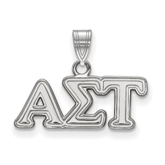 Sterling Silver Official Licensed Greek Sororities Alpha Sigma Tau (???) Small Pendant