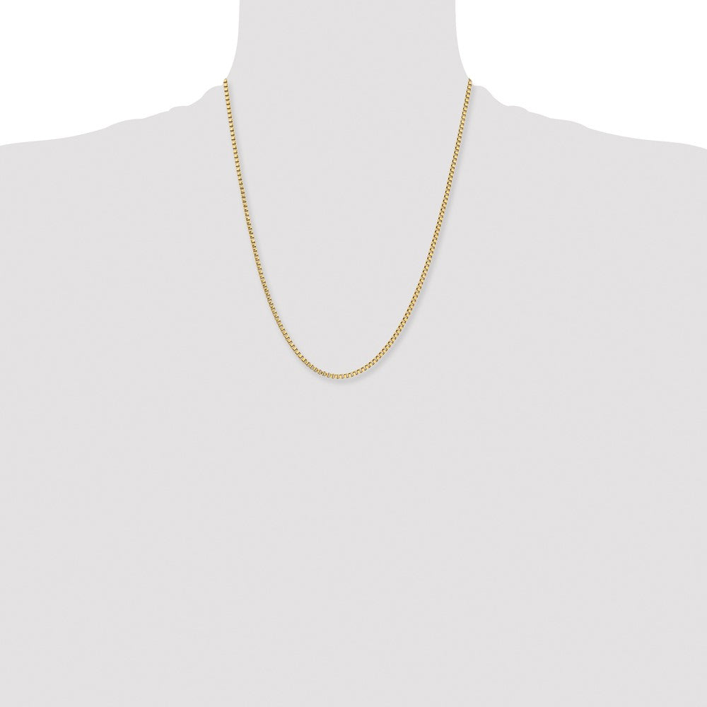 Stainless Steel Polished Yellow IP-plated 2.4mm 22in Box Chain
