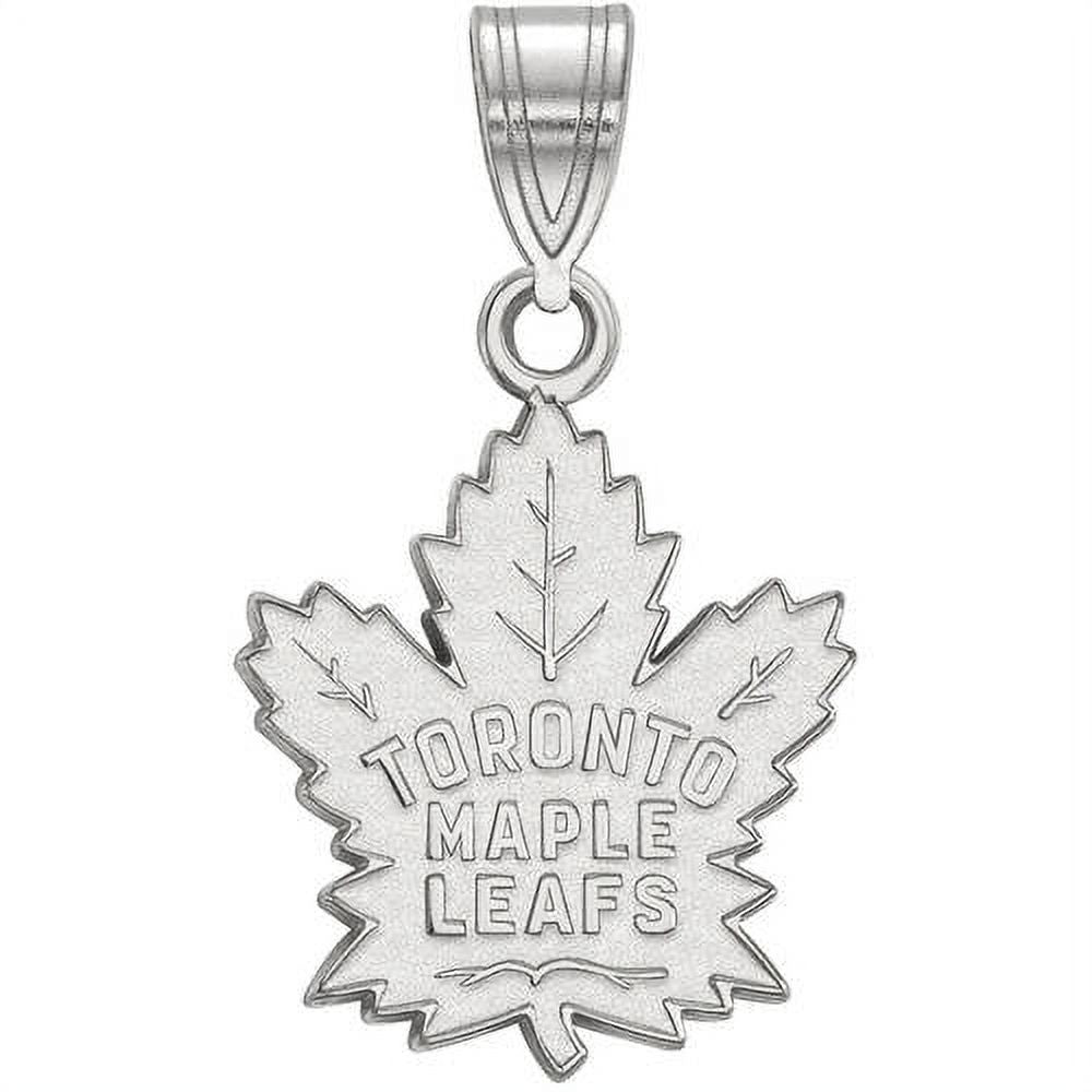 LogoArt 10 Karat White Gold NHL Toronto Maple Leafs Medium Pendant