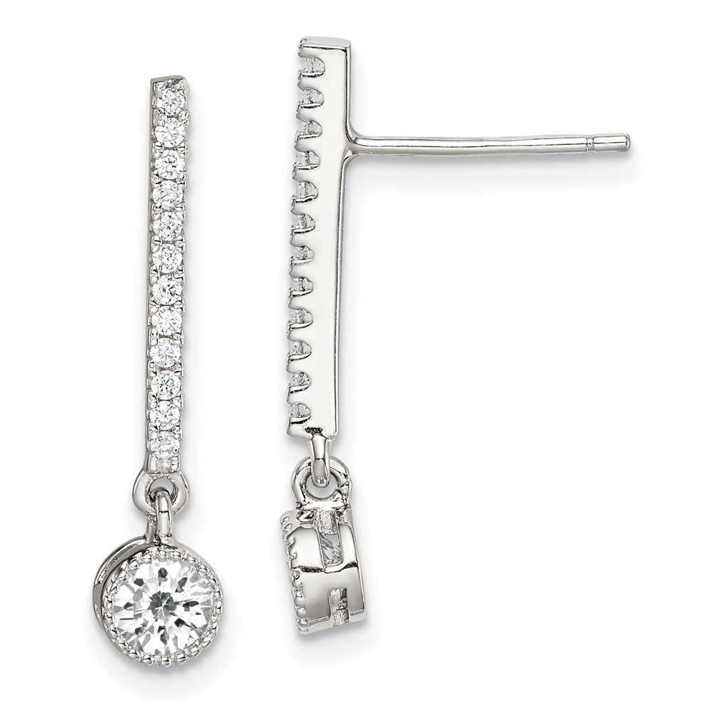 Majestic Sterling Silver Rhodium-plated 8-9mm Pink Imitation Shell Pearl Stud Earrings