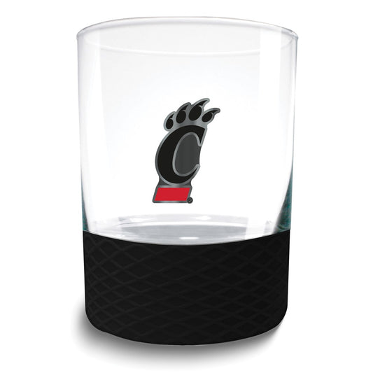 Collegiate University Of Cincinnati Commissioner 14 oz. Rocks Glass with Silicone Base