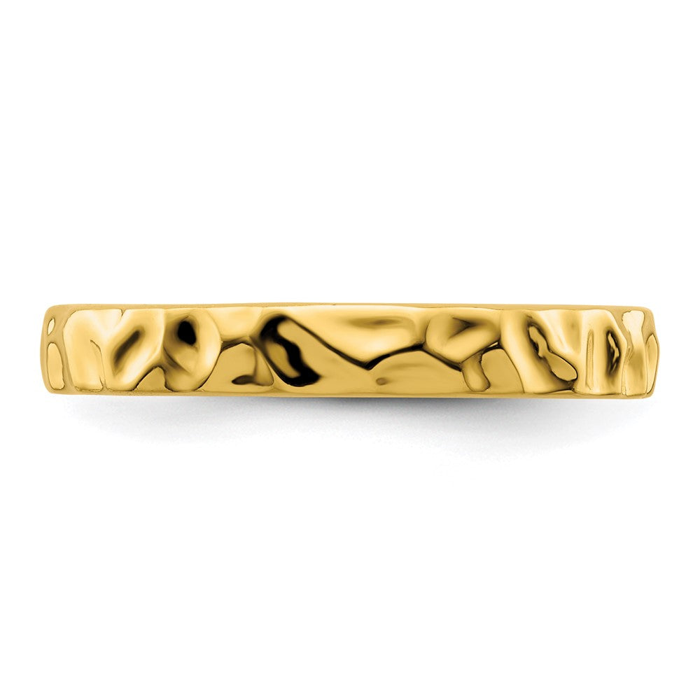 Sterling Silver Stackable Expressions Gold-plated Ring Size -8